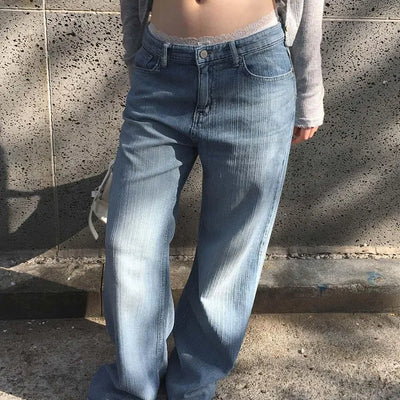 Andy Summer Fudge Low-Rise Wide Denim Jeans