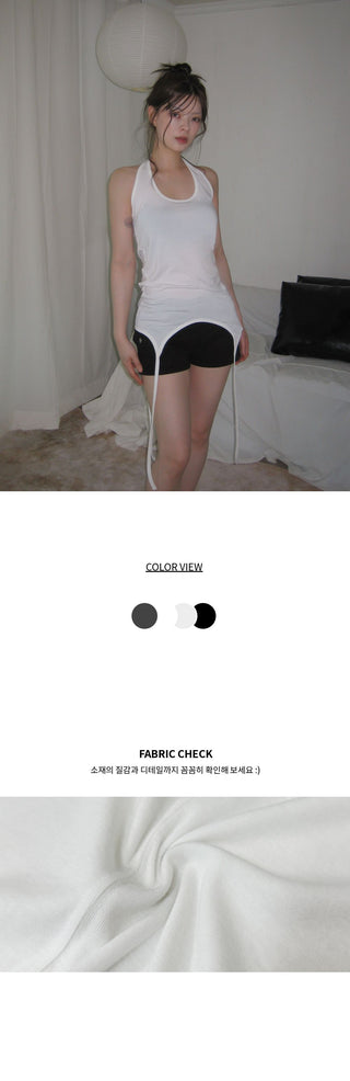 Only Halter Neck Layered Strap Inner Sleeveless Top