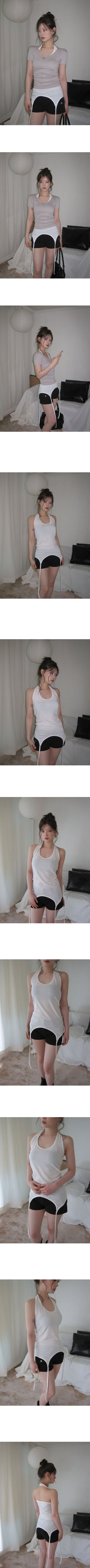 Only Halter Neck Layered Strap Inner Sleeveless Top