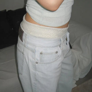 Herb Flower Lace Sagging Two-Way Crop Micro Pants Undershorts