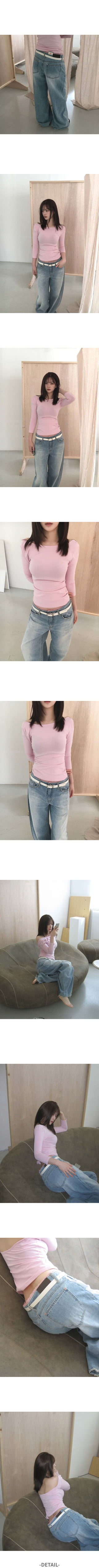 Pink Lace Sagging Washed Wide Denim Jeans