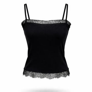 Jasmine Lace Square Neck Layered Sleeveless Sleeveless Top