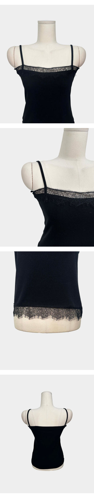 Jasmine Lace Square Neck Layered Sleeveless Sleeveless Top
