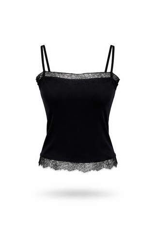 Jasmine Lace Square Neck Layered Sleeveless Sleeveless Top