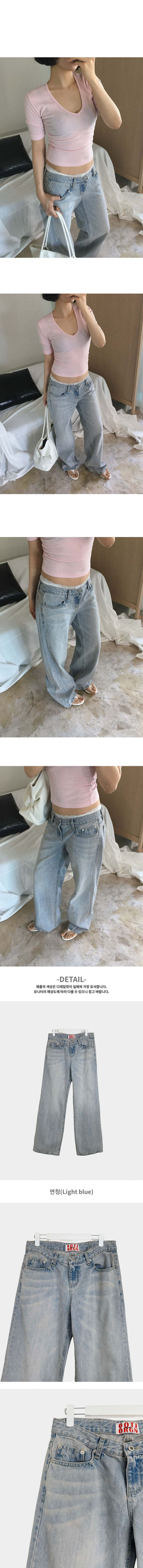 Teen Pink Washed Low-Rise Vintage Semi-Wide Denim Jeans