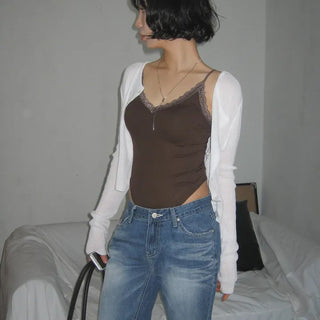 New New Lace V-Neck Slim Sleeveless Jumpsuit