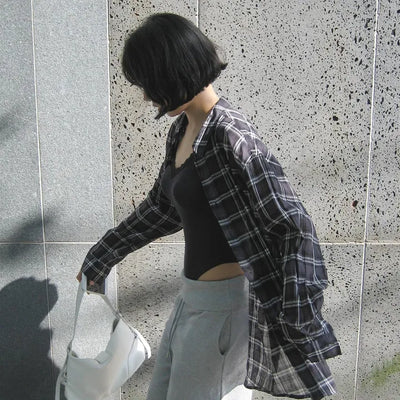 Ano Salanta Summer Check Unisex Oversized Check Shirt
