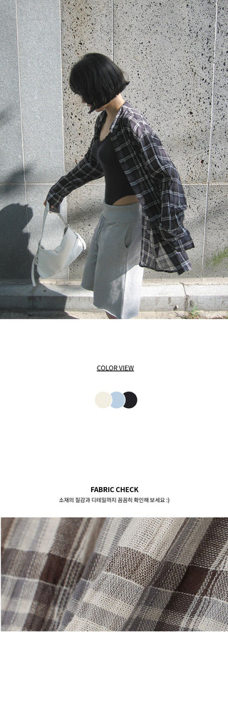 Ano Salanta Summer Check Unisex Oversized Check Shirt