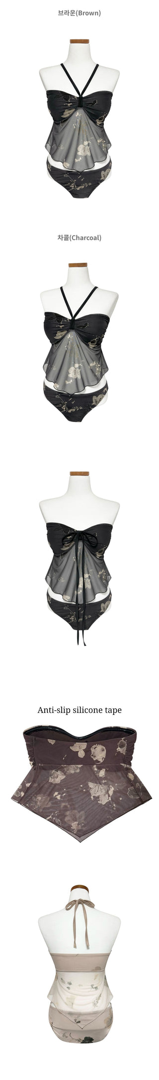 Butterfly Flower Vintage Atmosphere Goddess Two-Way Halterneck Chiffon Bikini
