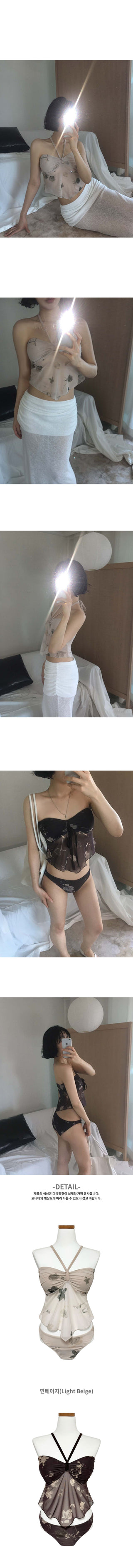 Butterfly Flower Vintage Atmosphere Goddess Two-Way Halterneck Chiffon Bikini
