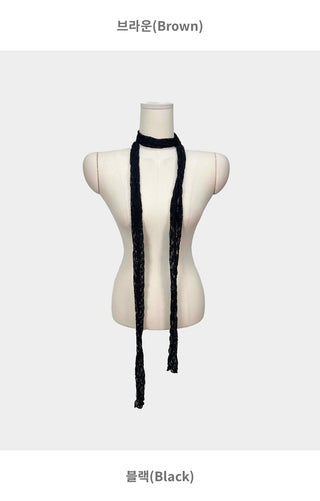 Riri Lace Flower Layered Muffler Scarf