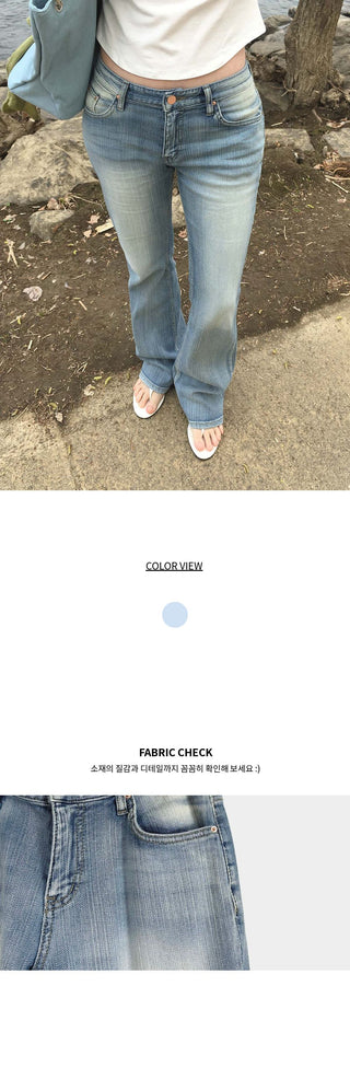 All-Brush Low-Rise Light Wash Bootcut Denim Jeans