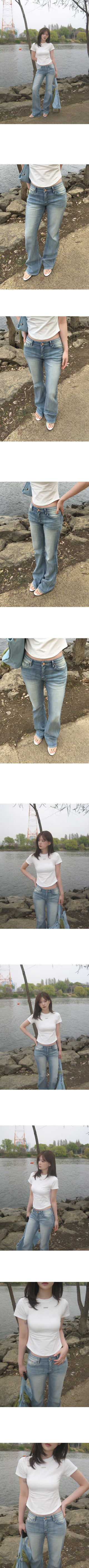 All-Brush Low-Rise Light Wash Bootcut Denim Jeans
