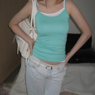 Malang Daily Stretchy Strap Basic Inner Layering Sleeveless Top