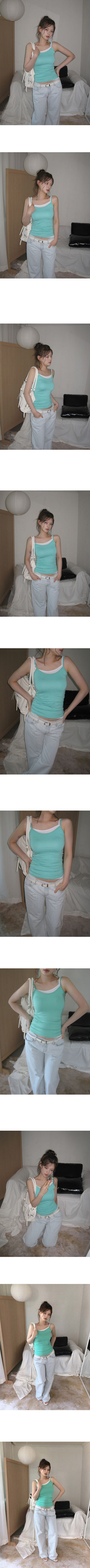 Malang Daily Stretchy Strap Basic Inner Layering Sleeveless Top