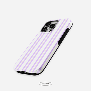Purple and Yellow Striped iPhone Case