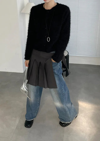 layered buckle pleats SK (2c)