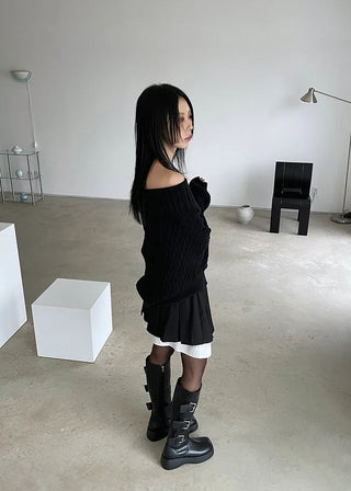 layered pleats mini sk (2c)