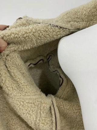 Dusty fur collar jacket