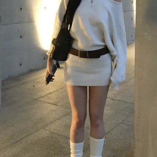 Knit Belt One-Piece Dress