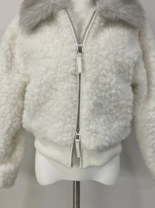 Elide Collar Fur Jacket