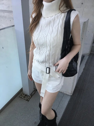 Belt Cable Polar Knit Nashi