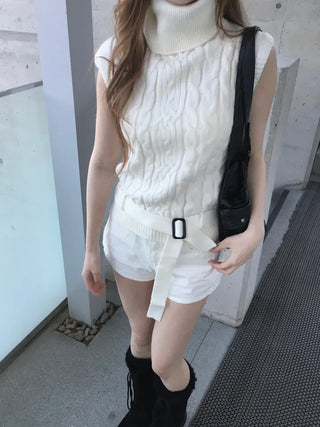 Belt Cable Polar Knit Nashi