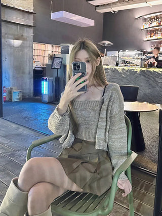 Kudi knit cardigan set