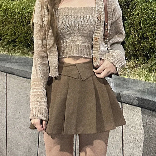 Kudi knit cardigan set