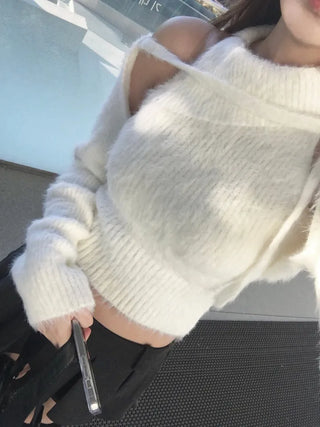 Silton Angora Knit Nashi Cardigan Set
