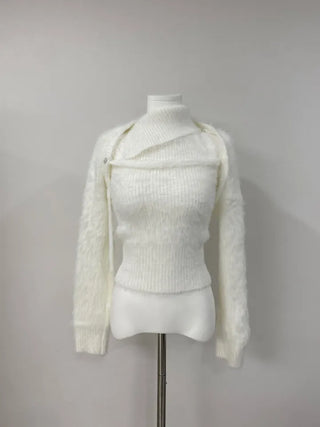 Silton Angora Knit Nashi Cardigan Set