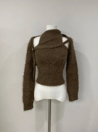 Silton Angora Knit Nashi Cardigan Set