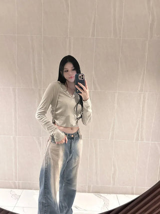 Slap pink washed denim pants