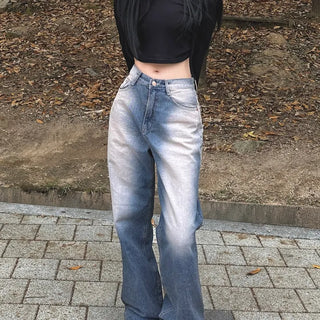 Slap pink washed denim pants