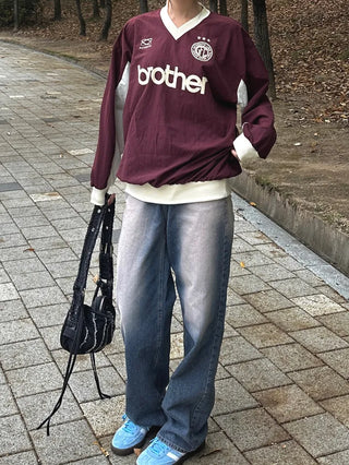 Slap pink washed denim pants