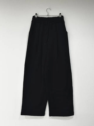 Fleece one-tuck wide training pants