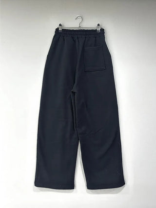 Fleece one-tuck wide training pants