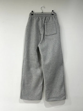 Fleece one-tuck wide training pants