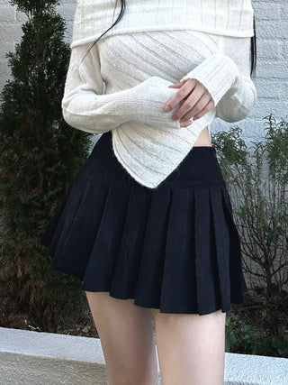 Want Off-Shoulder Knit Tee