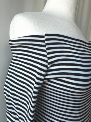 Striped Slim Off-Shoulder Tee