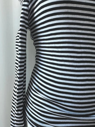 Striped Slim Off-Shoulder Tee