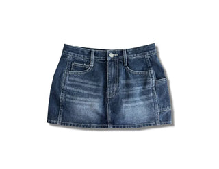 Pocket denim skirt