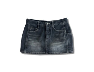 Pocket denim skirt
