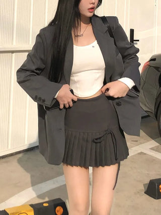 Have Ribbon Pleated Skirt