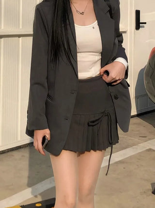 Have Ribbon Pleated Skirt