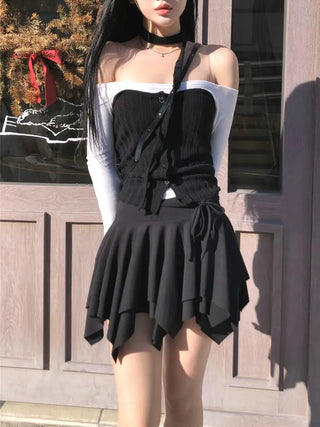 Button Top Scarf Set