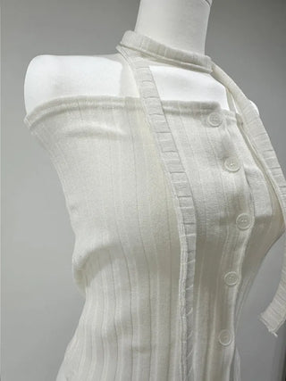 Button Top Scarf Set