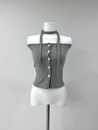 Button Top Scarf Set