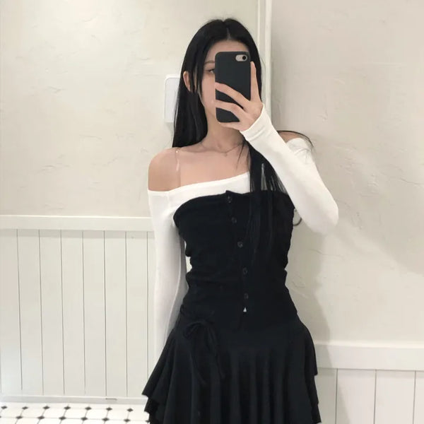 Button Top Scarf Set