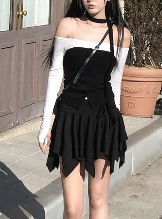 Button Top Scarf Set